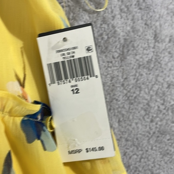 NEW Lauren Ralph Lauren Womens 12 Ruffled Mini skirt Yellow - Picture 7 of 9